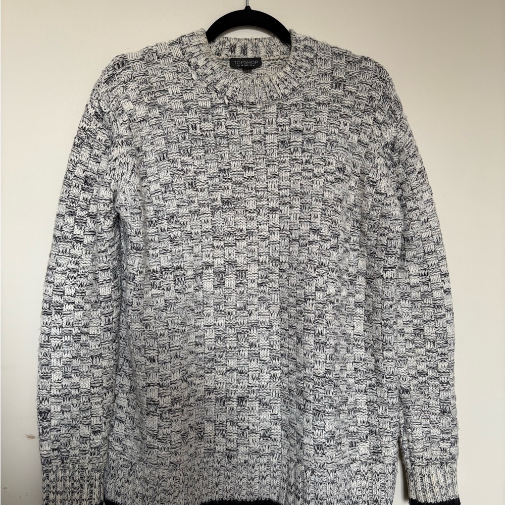 Black and White Knit Sweater